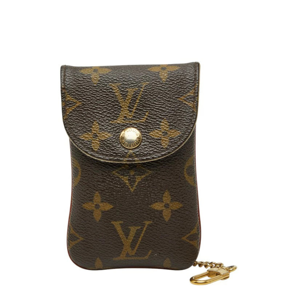 Louis Vuitton Monogram Etui Telephone Phone Case Pouch Clutch Brown